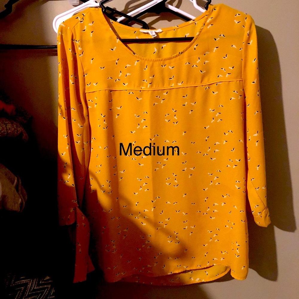Medium yellow floral top